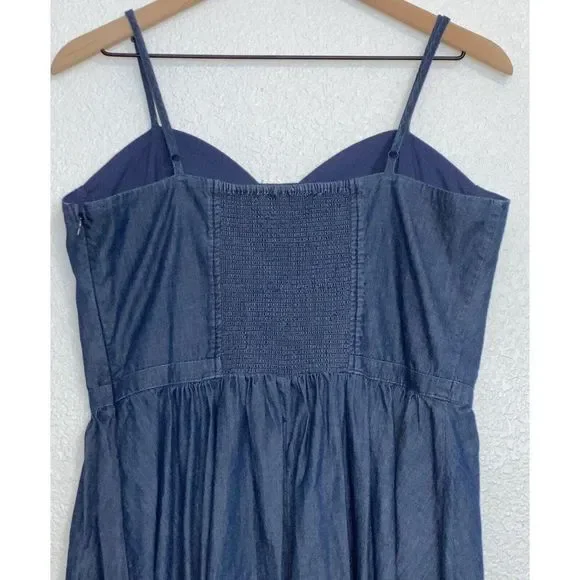 Lauren Conrad Chambray Bustier Dress Size 14 NWT - Picture 5 of 11